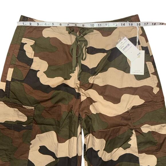 Good American Women’s Camo Parachute Pants Size Small NWT Adjustable Cargo - Picture 7 of 16